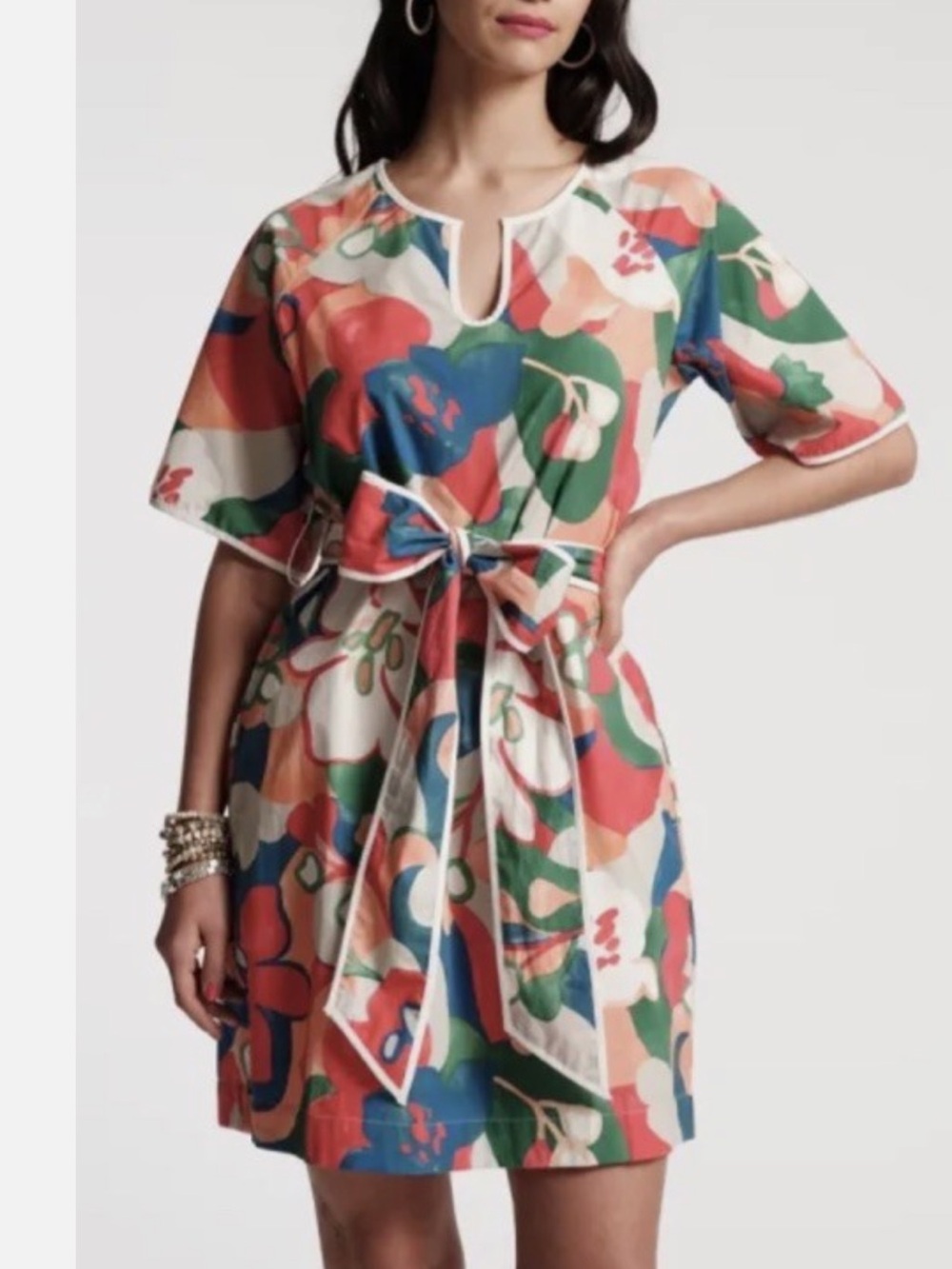 Frances Valentine Doris DreamyDaisies Floral Short-Sleeve Mini Dress NWT  MEDIUM
